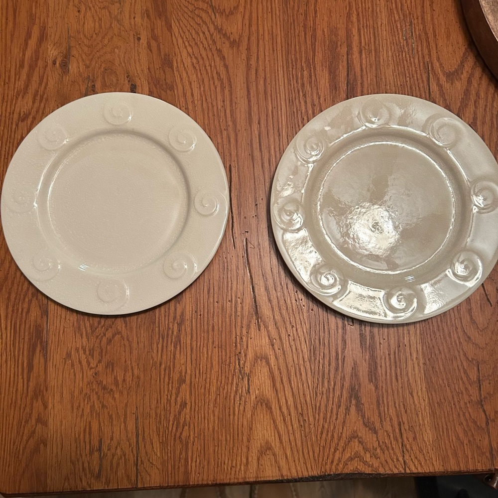 Elegant Cream Dinner Plate Set